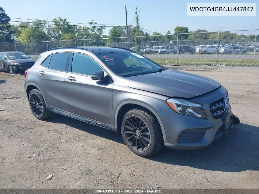 2018 Mercedes-Benz Gla 250 4Matic VIN: WDCTG4GB4JJ447847 Lot: 40391613