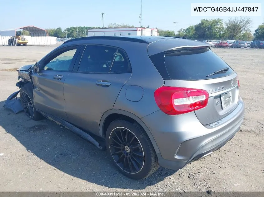 2018 Mercedes-Benz Gla 250 4Matic VIN: WDCTG4GB4JJ447847 Lot: 40391613