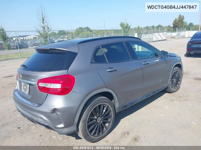 2018 Mercedes-Benz Gla 250 4Matic VIN: WDCTG4GB4JJ447847 Lot: 40391613