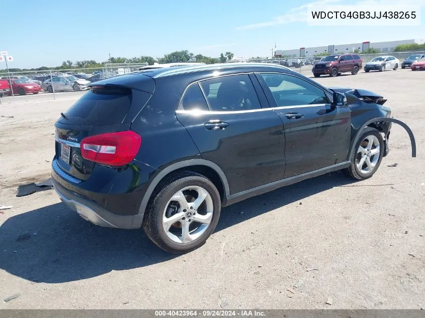 2018 Mercedes-Benz Gla 250 4Matic VIN: WDCTG4GB3JJ438265 Lot: 40423964