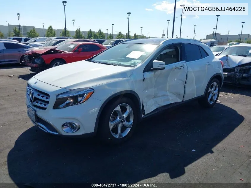 2018 Mercedes-Benz Gla 250 4Matic VIN: WDCTG4GB6JJ464228 Lot: 40472737