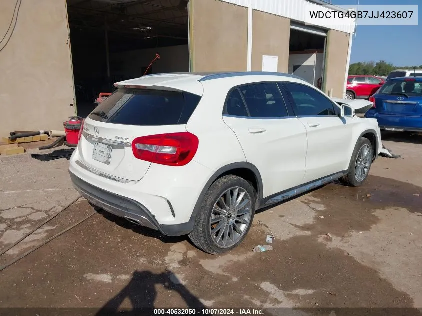 2018 Mercedes-Benz Gla 250 4Matic VIN: WDCTG4GB7JJ423607 Lot: 40532050