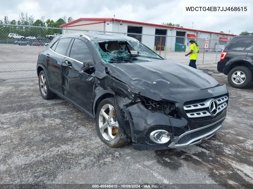 2018 Mercedes-Benz Gla 250 VIN: WDCTG4EB7JJ468615 Lot: 40548410