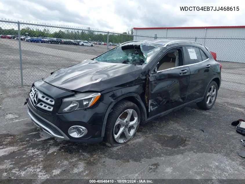 2018 Mercedes-Benz Gla 250 VIN: WDCTG4EB7JJ468615 Lot: 40548410