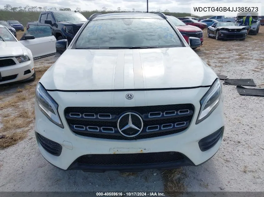 2018 Mercedes-Benz Gla 250 4Matic VIN: WDCTG4GB4JJ385673 Lot: 40559616