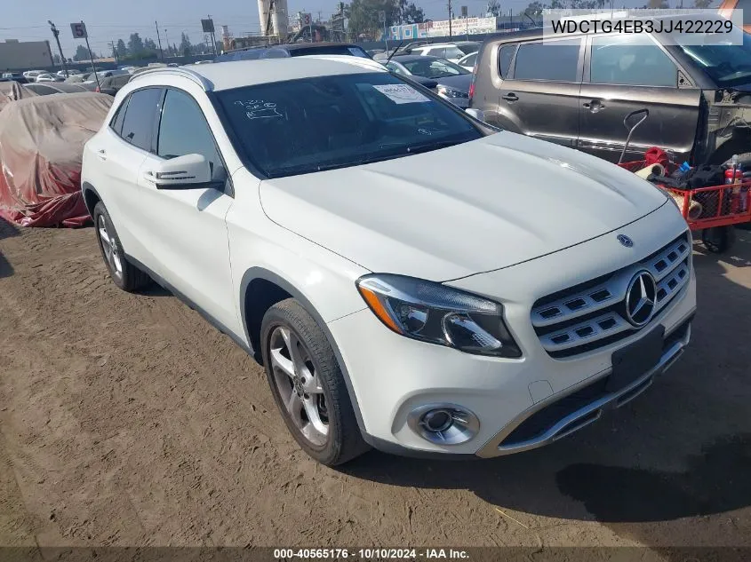 2018 Mercedes-Benz Gla 250 VIN: WDCTG4EB3JJ422229 Lot: 40565176