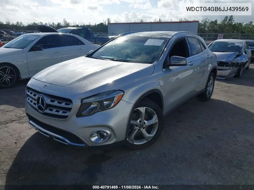 2018 Mercedes-Benz Gla 250 4Matic VIN: WDCTG4GB6JJ439569 Lot: 40791469