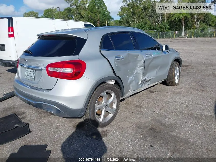 2018 Mercedes-Benz Gla 250 4Matic VIN: WDCTG4GB6JJ439569 Lot: 40791469