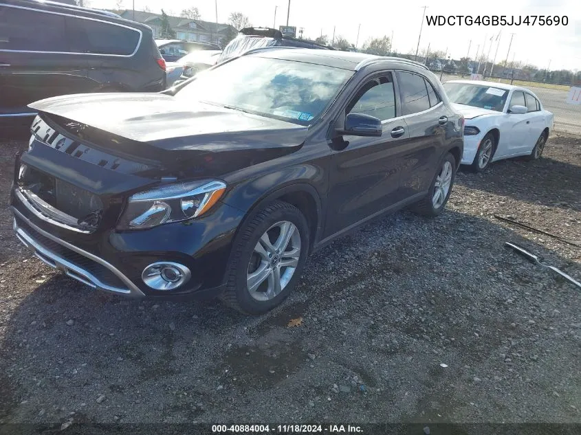 2018 Mercedes-Benz Gla 250 4Matic VIN: WDCTG4GB5JJ475690 Lot: 40884004