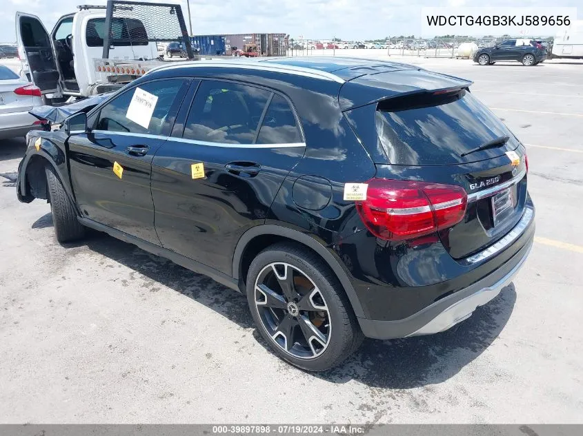 2019 Mercedes-Benz Gla 250 4Matic VIN: WDCTG4GB3KJ589656 Lot: 39897898