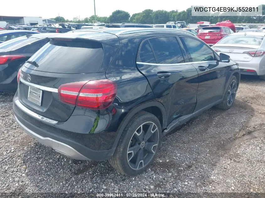 2019 Mercedes-Benz Gla 250 VIN: WDCTG4EB9KJ552811 Lot: 39962411