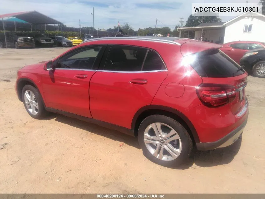 2019 Mercedes-Benz Gla 250 VIN: WDCTG4EB3KJ610301 Lot: 40290124