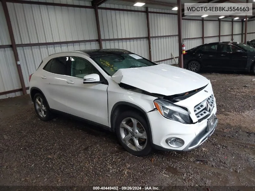 2019 Mercedes-Benz Gla 250 VIN: WDCTG4EB8KJ554663 Lot: 40449452