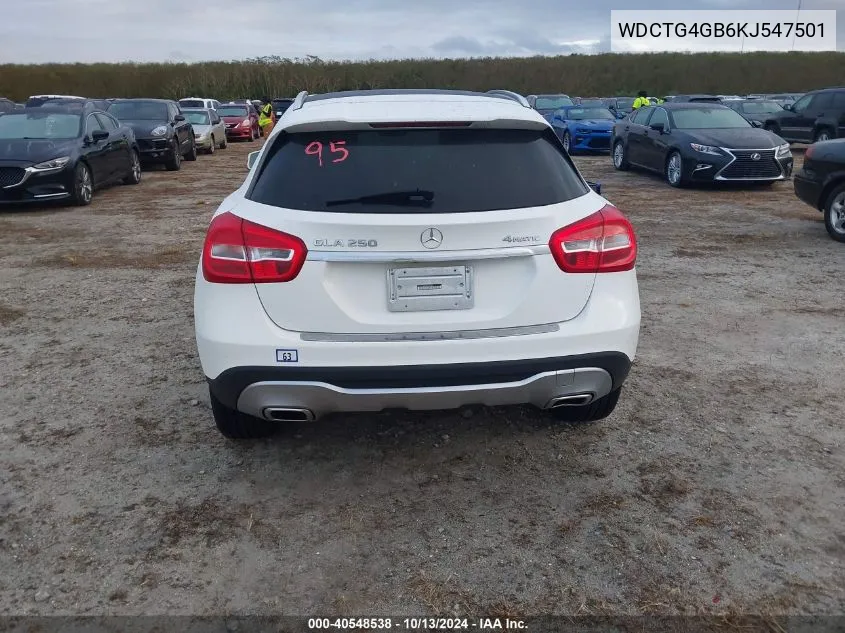 2019 Mercedes-Benz Gla 250 250 4Matic VIN: WDCTG4GB6KJ547501 Lot: 40548538