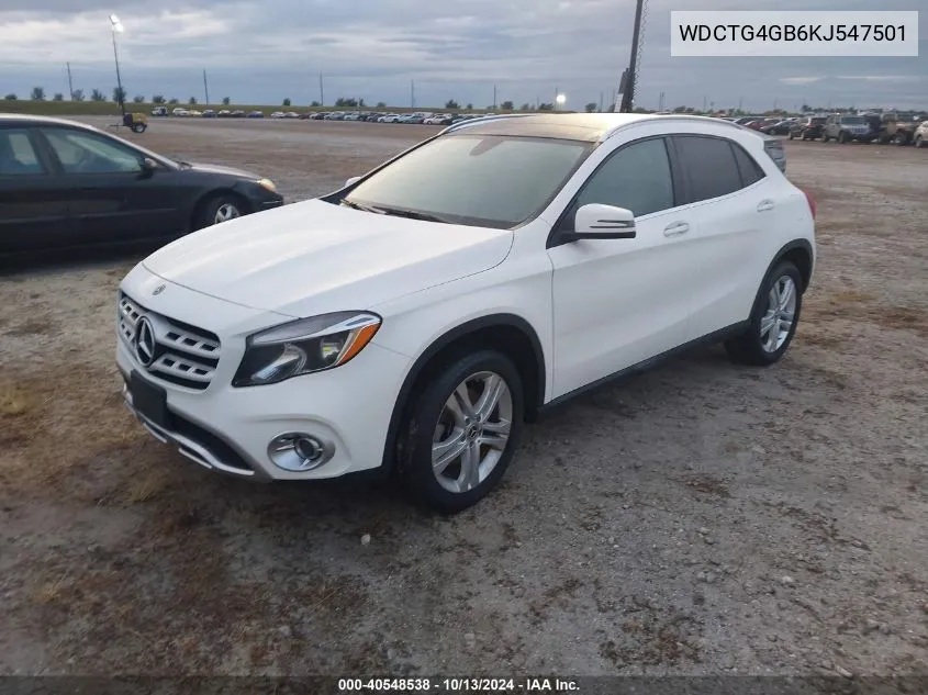 2019 Mercedes-Benz Gla 250 250 4Matic VIN: WDCTG4GB6KJ547501 Lot: 40548538