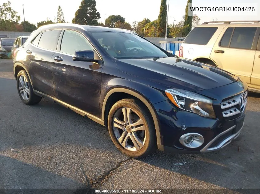 2019 Mercedes-Benz Gla 250 4Matic VIN: WDCTG4GB1KU004426 Lot: 40895536