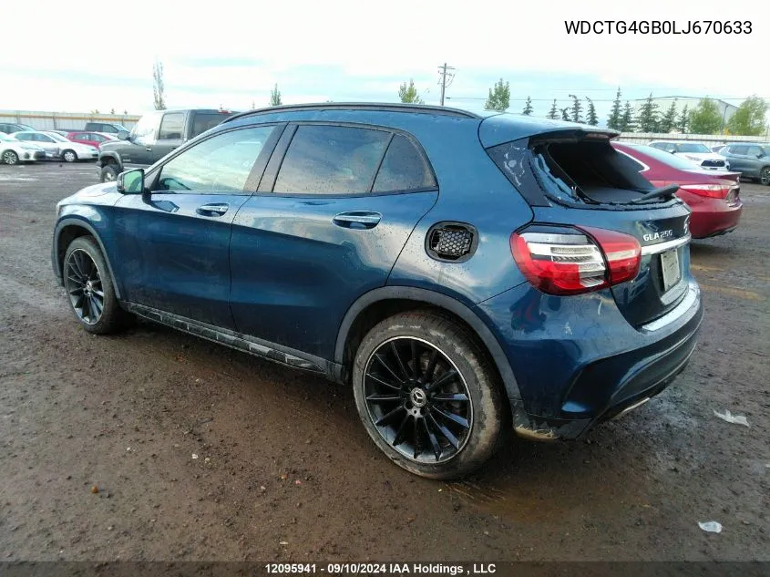 WDCTG4GB0LJ670633 2020 Mercedes-Benz Gla