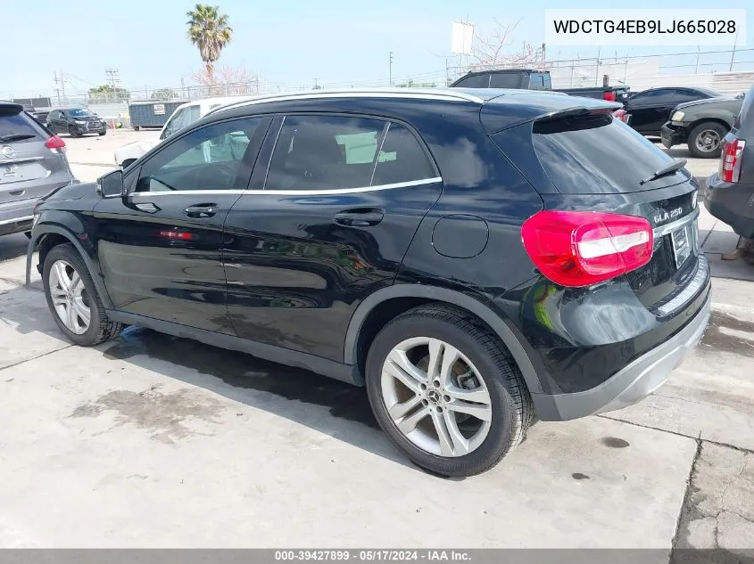 2020 Mercedes-Benz Gla 250 VIN: WDCTG4EB9LJ665028 Lot: 39427899