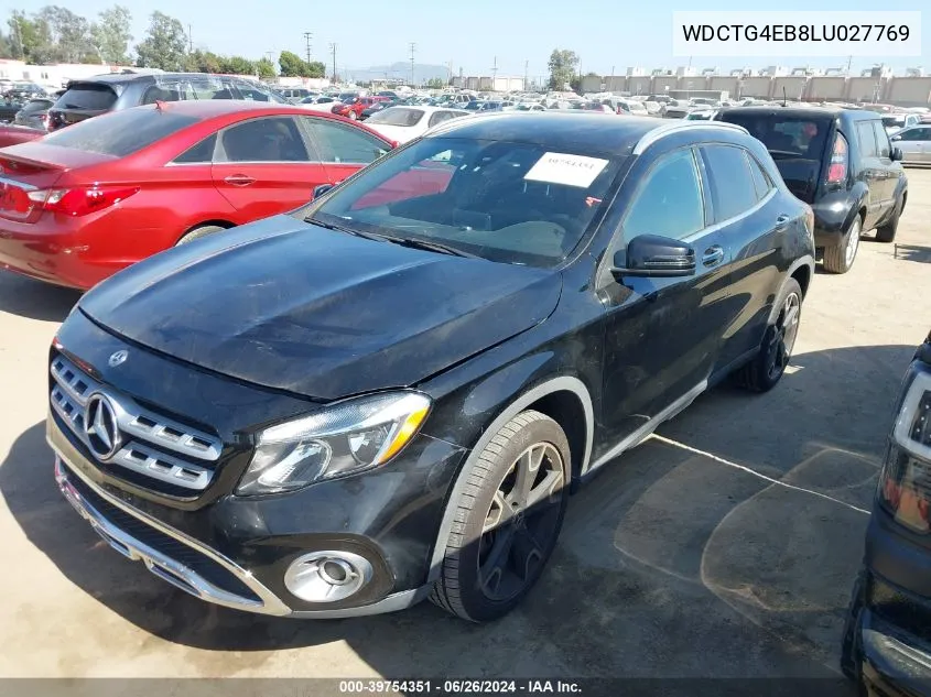 2020 Mercedes-Benz Gla 250 VIN: WDCTG4EB8LU027769 Lot: 39754351