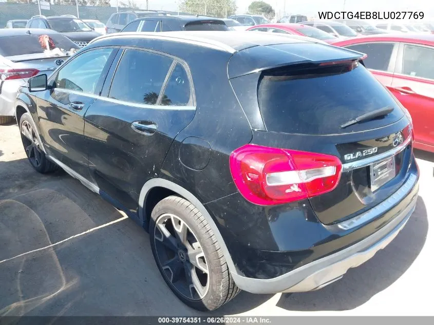 2020 Mercedes-Benz Gla 250 VIN: WDCTG4EB8LU027769 Lot: 39754351