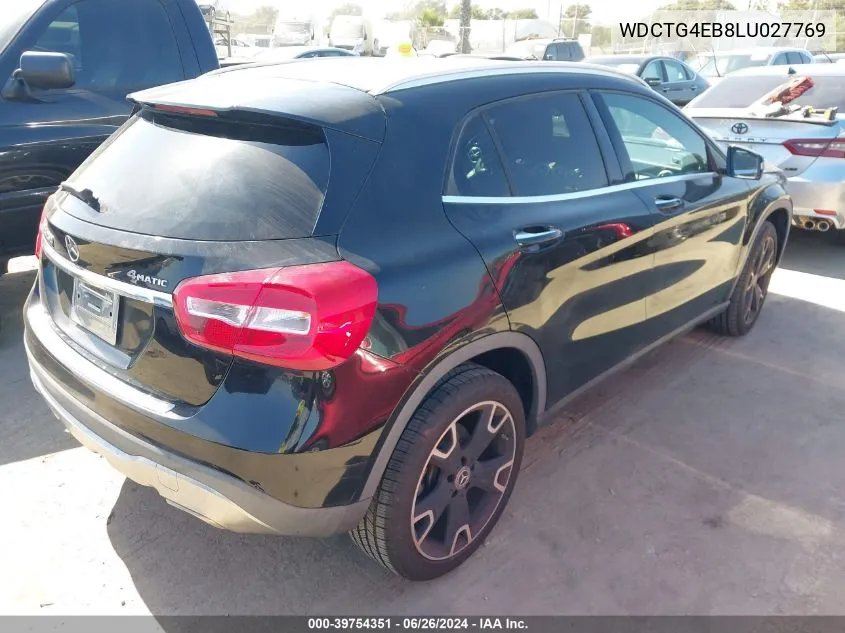 2020 Mercedes-Benz Gla 250 VIN: WDCTG4EB8LU027769 Lot: 39754351