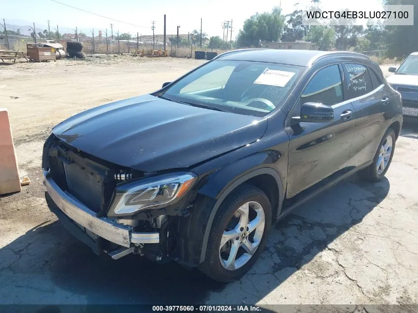 2020 Mercedes-Benz Gla 250 VIN: WDCTG4EB3LU027100 Lot: 39775060