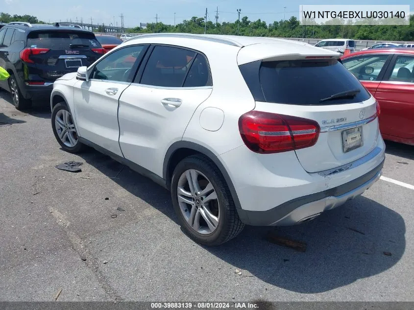 2020 Mercedes-Benz Gla 250 VIN: W1NTG4EBXLU030140 Lot: 39883139