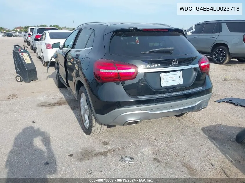 2020 Mercedes-Benz Gla 250 VIN: WDCTG4EB4LU023718 Lot: 40075809