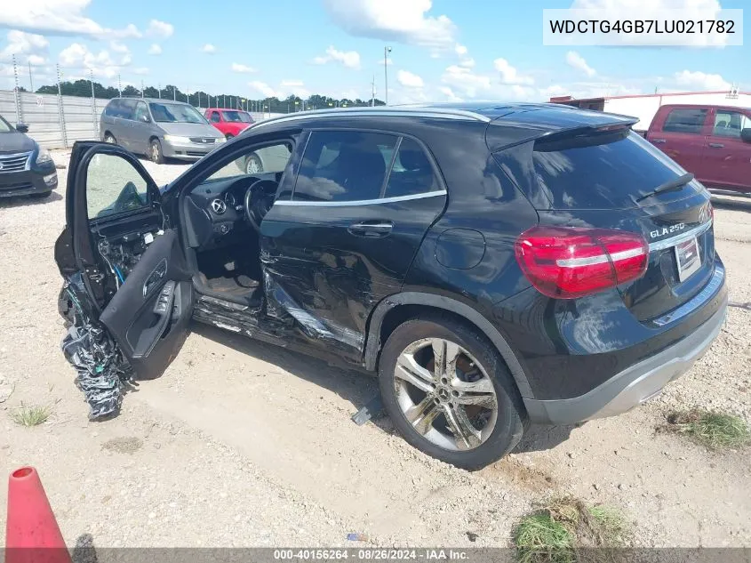 2020 Mercedes-Benz Gla 250 4Matic VIN: WDCTG4GB7LU021782 Lot: 40156264