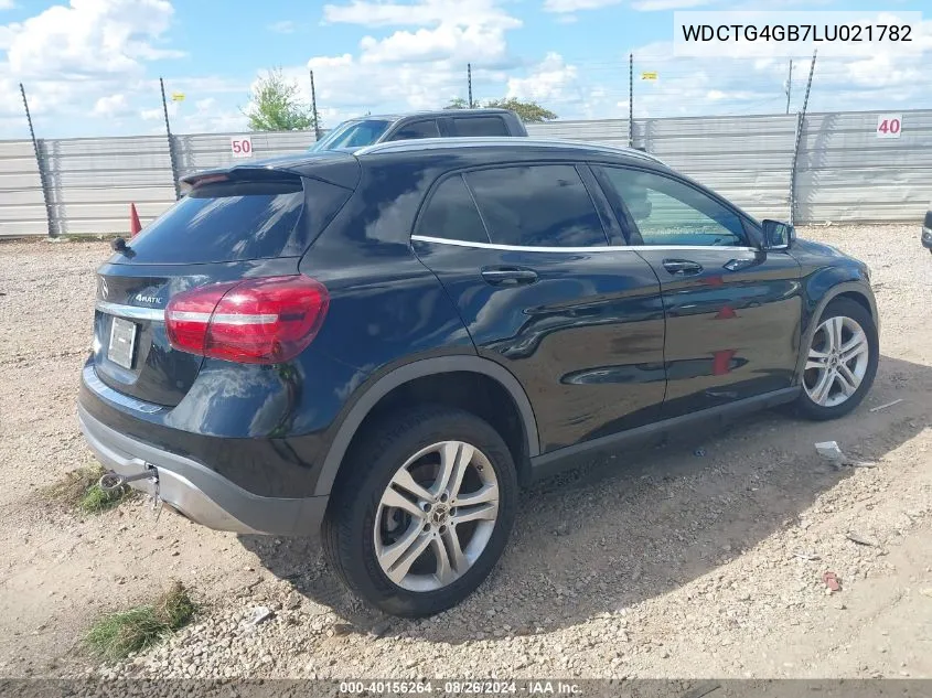 2020 Mercedes-Benz Gla 250 4Matic VIN: WDCTG4GB7LU021782 Lot: 40156264