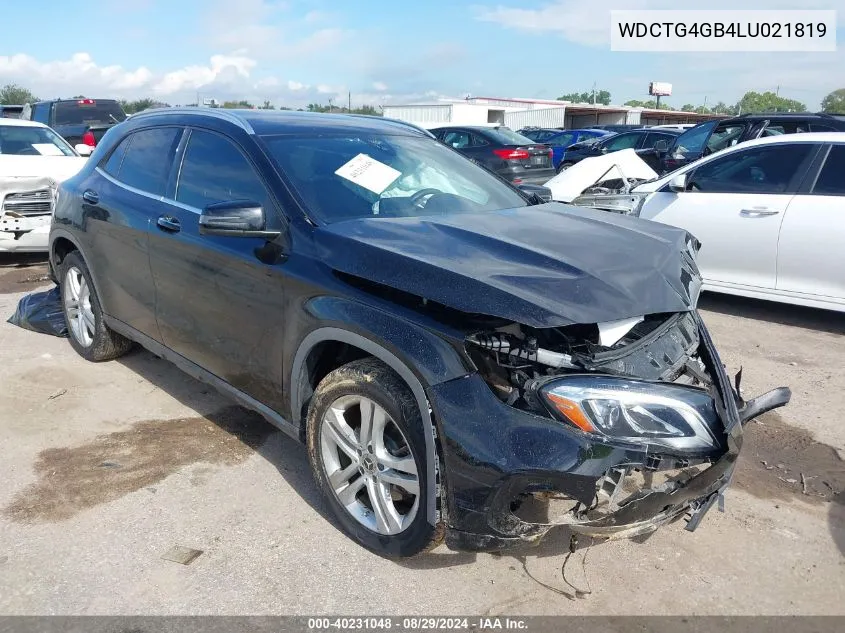 2020 Mercedes-Benz Gla 250 4Matic VIN: WDCTG4GB4LU021819 Lot: 40231048