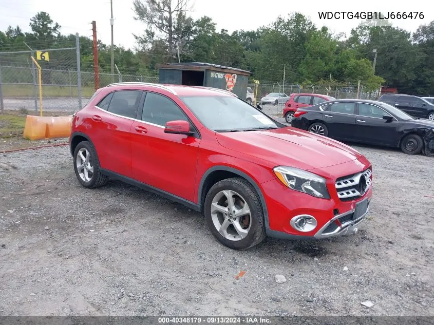 2020 Mercedes-Benz Gla 250 4Matic VIN: WDCTG4GB1LJ666476 Lot: 40348179