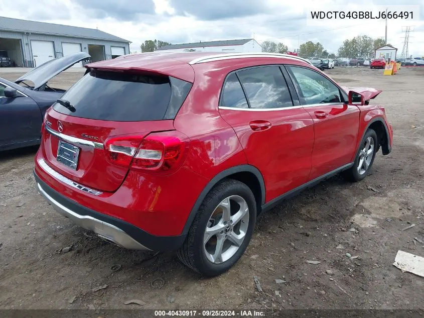 2020 Mercedes-Benz Gla 250 4Matic VIN: WDCTG4GB8LJ666491 Lot: 40430917