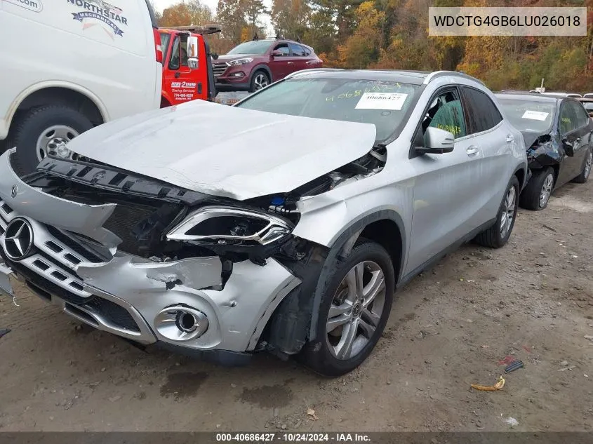 2020 Mercedes-Benz Gla 250 4Matic VIN: WDCTG4GB6LU026018 Lot: 40686427