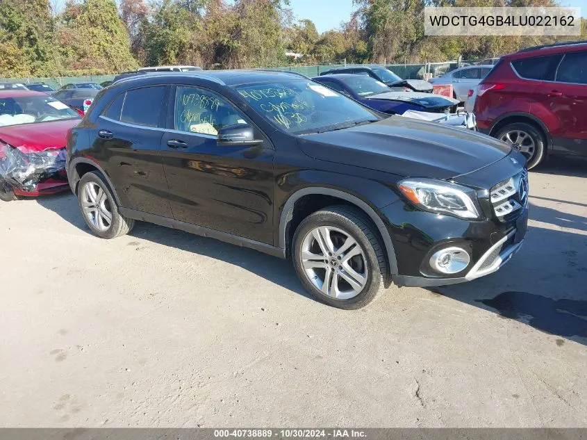 2020 Mercedes-Benz Gla 250 4Matic VIN: WDCTG4GB4LU022162 Lot: 40738889