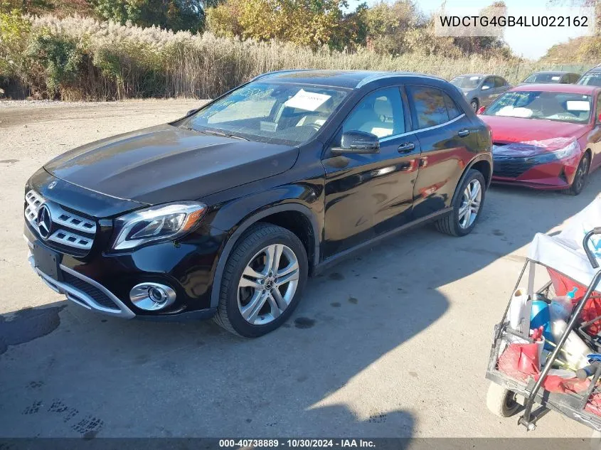 2020 Mercedes-Benz Gla 250 4Matic VIN: WDCTG4GB4LU022162 Lot: 40738889