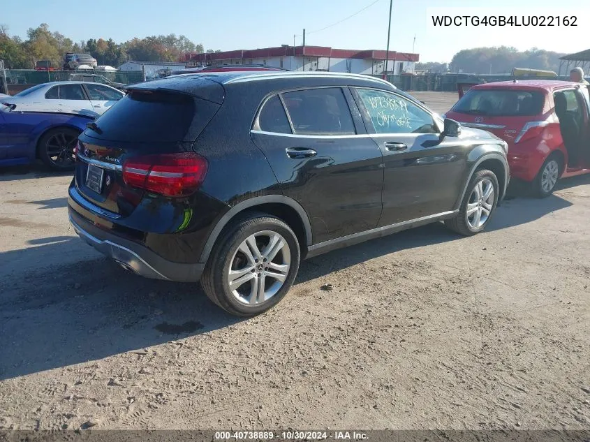 2020 Mercedes-Benz Gla 250 4Matic VIN: WDCTG4GB4LU022162 Lot: 40738889