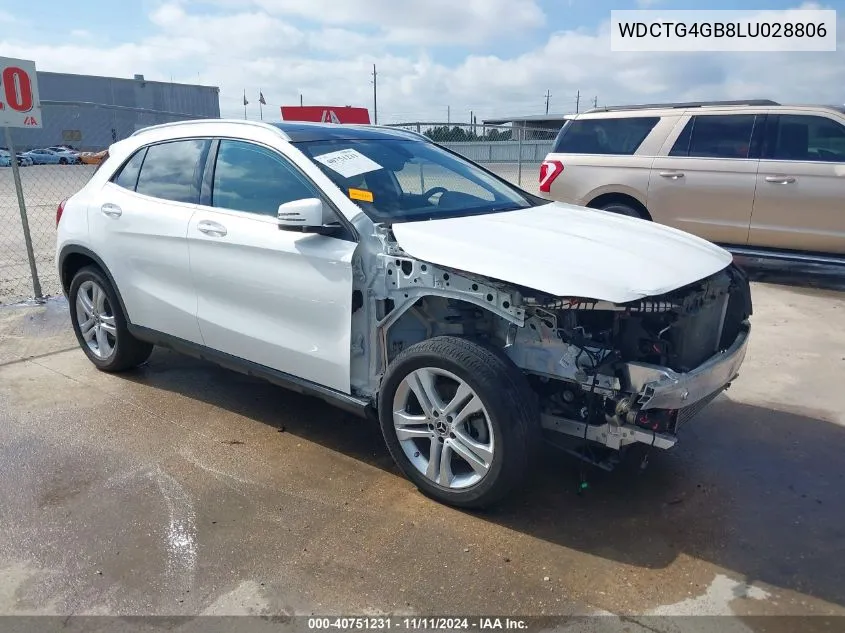 2020 Mercedes-Benz Gla 250 4Matic VIN: WDCTG4GB8LU028806 Lot: 40751231