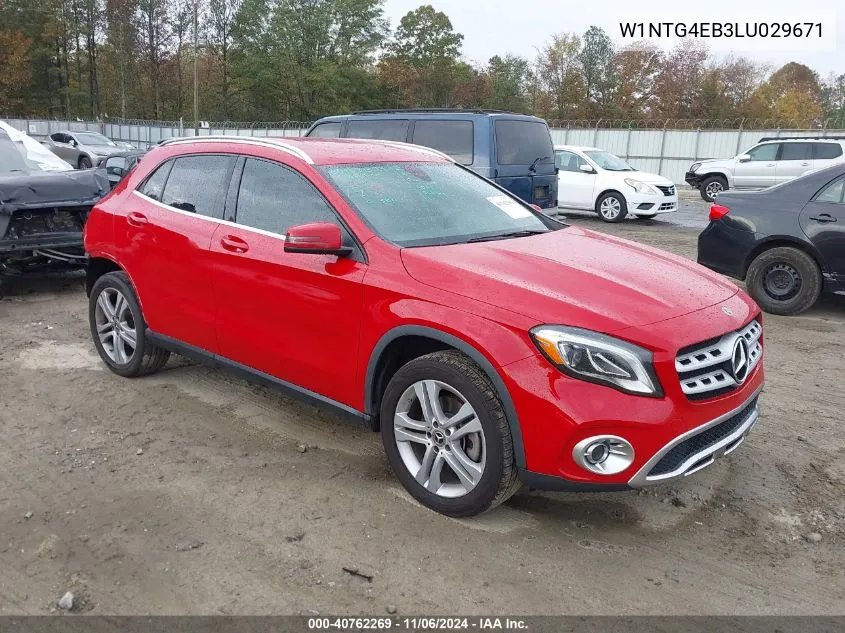 2020 Mercedes-Benz Gla 250 VIN: W1NTG4EB3LU029671 Lot: 40762269