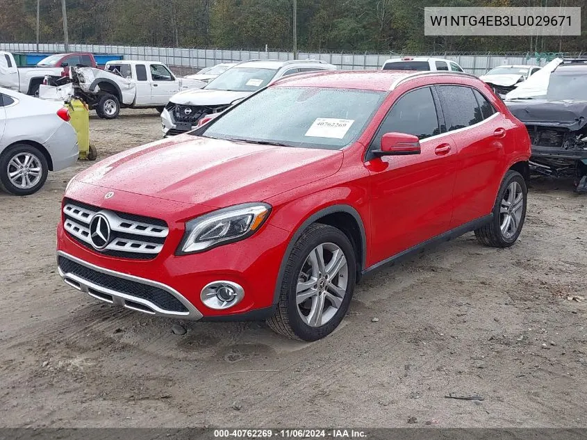 2020 Mercedes-Benz Gla 250 VIN: W1NTG4EB3LU029671 Lot: 40762269