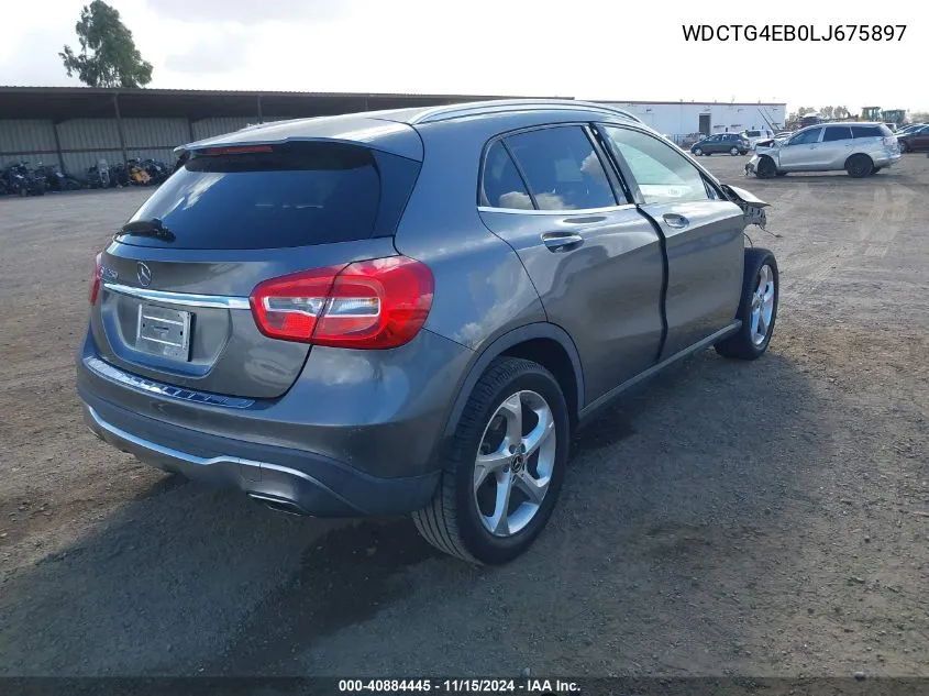 2020 Mercedes-Benz Gla 250 VIN: WDCTG4EB0LJ675897 Lot: 40884445