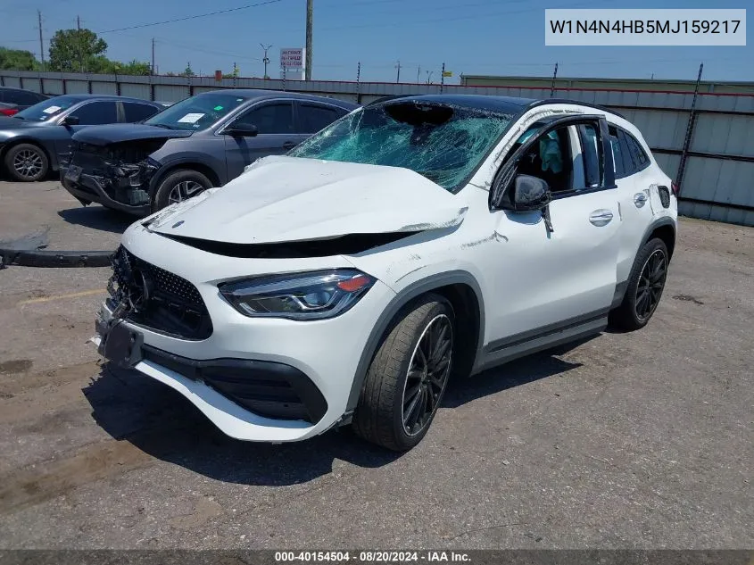 2021 Mercedes-Benz Gla 250 4Matic VIN: W1N4N4HB5MJ159217 Lot: 40154504