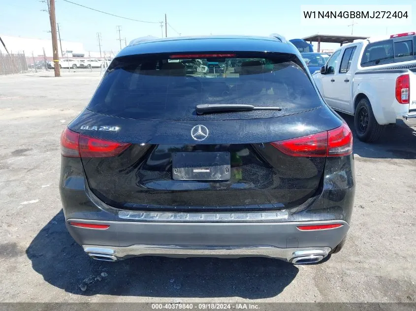 2021 Mercedes-Benz Gla 250 VIN: W1N4N4GB8MJ272404 Lot: 40379840