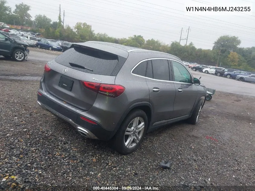 2021 Mercedes-Benz Gla 250 250 4Matic VIN: W1N4N4HB6MJ243255 Lot: 40445304