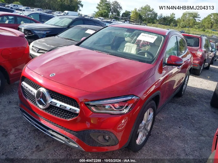 2021 Mercedes-Benz Gla 250 4Matic VIN: W1N4N4HB8MJ204313 Lot: 40472288