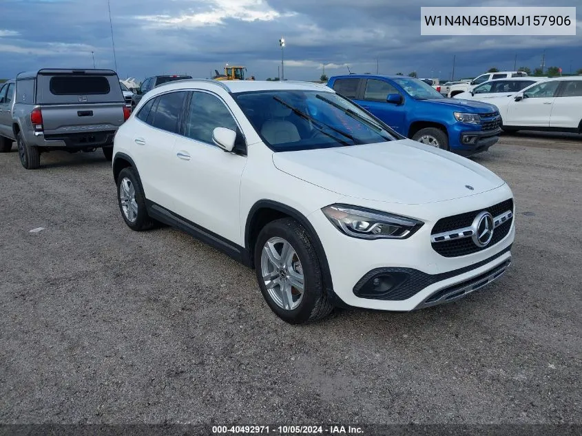 2021 Mercedes-Benz Gla 250 VIN: W1N4N4GB5MJ157906 Lot: 40492971