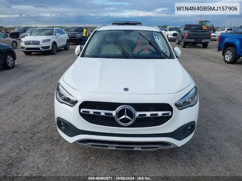 2021 Mercedes-Benz Gla 250 VIN: W1N4N4GB5MJ157906 Lot: 40492971