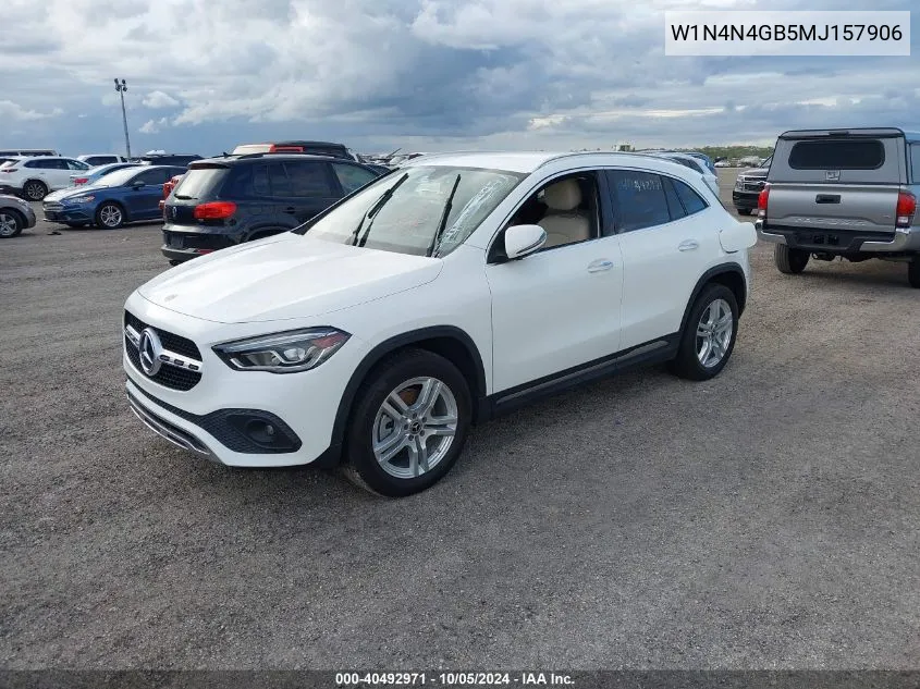 2021 Mercedes-Benz Gla 250 VIN: W1N4N4GB5MJ157906 Lot: 40492971