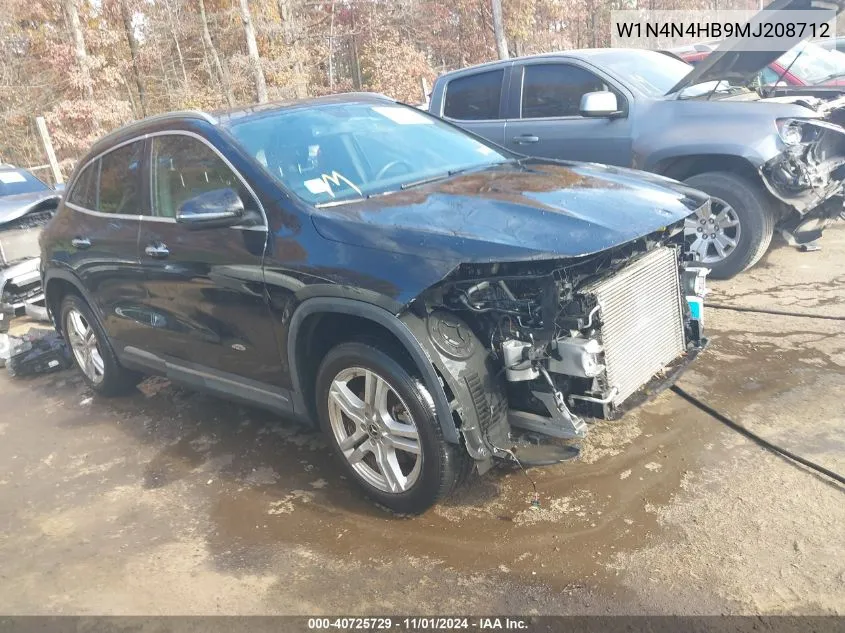 2021 Mercedes-Benz Gla 250 4Matic VIN: W1N4N4HB9MJ208712 Lot: 40725729