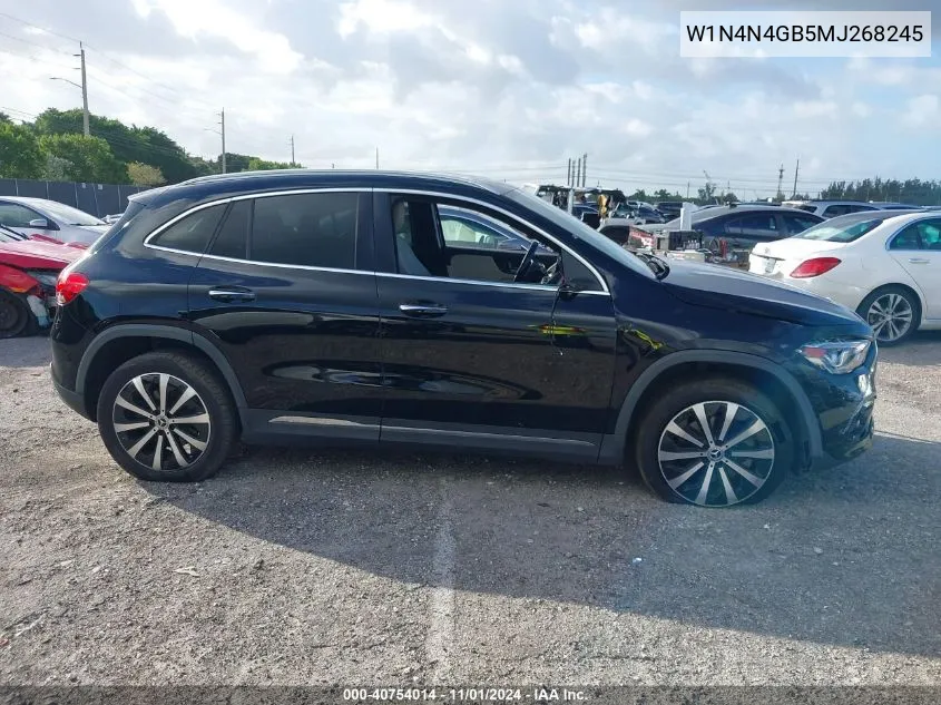 2021 Mercedes-Benz Gla 250 VIN: W1N4N4GB5MJ268245 Lot: 40754014